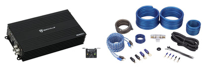 RD600.1 Mono Amplifier + 4 Gauge Amp Wiring Kit Bundle