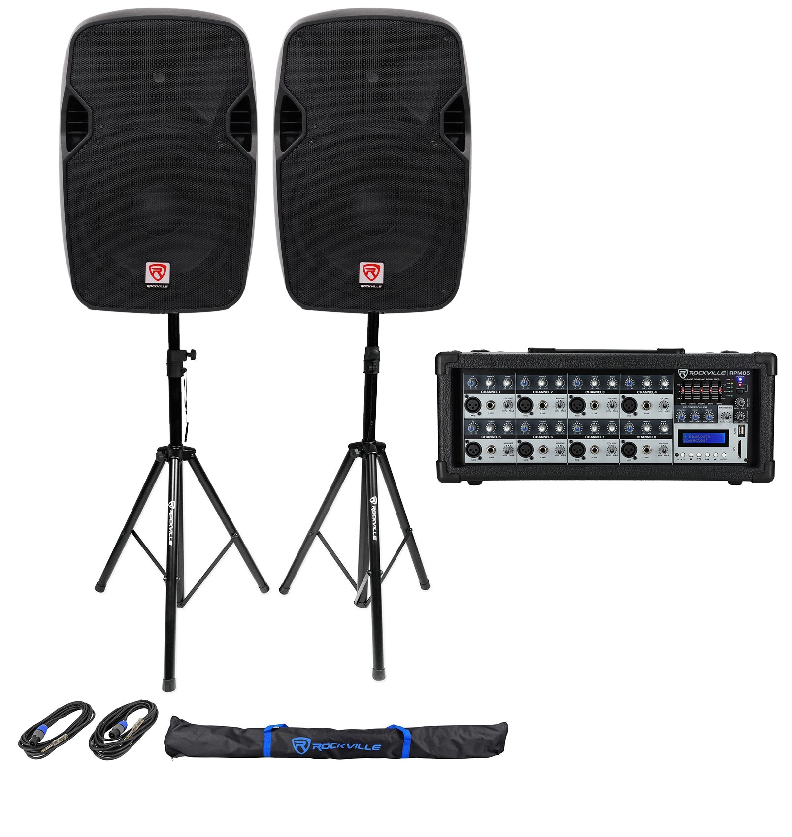 SPGN124 2-Pack + RPM85 Powered Mixer Bundle