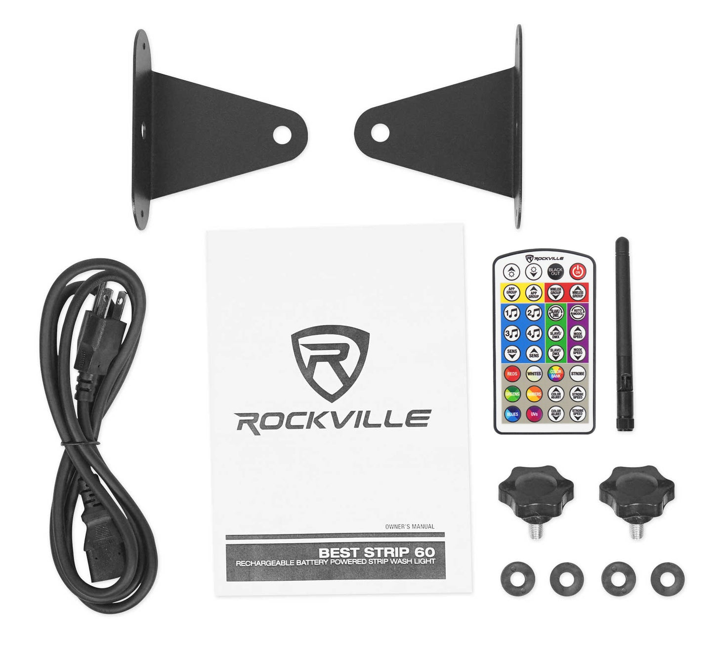 BEST STRIP 60 Black 2-Pack + ROCKFORCE W4 DMX Controller Bundle