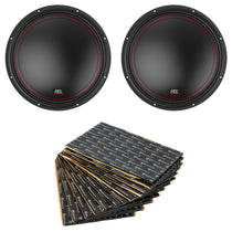 (2) MTX 5512-44 12" 800w DVC 4-ohm Car Audio Subwoofers+RockMat Sound Deadener