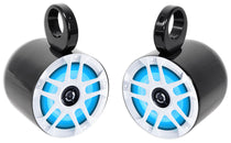 Pair Memphis Audio MXA60L 100w 6.5" Marine Boat Wakeboard Tower Speakers w/LED