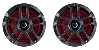 Pair Memphis Audio MXA60L 100w 6.5" Marine Boat Wakeboard Tower Speakers w/LED
