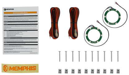 2) Memphis Audio MXA80L 120w 8" Marine Boat White Wakeboard Tower Speakers w/LED