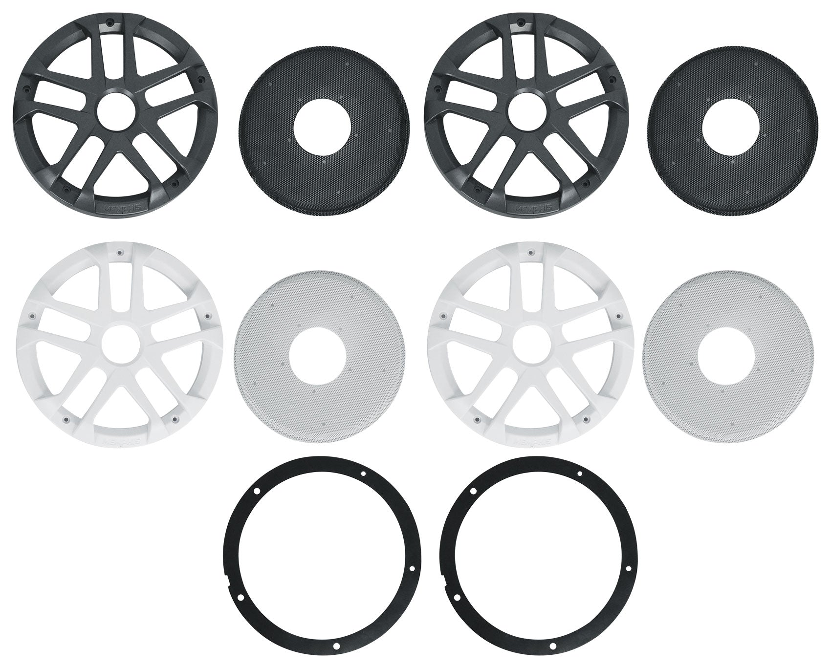 2) Memphis Audio MXA80L 120w 8" Marine Boat White Wakeboard Tower Speakers w/LED