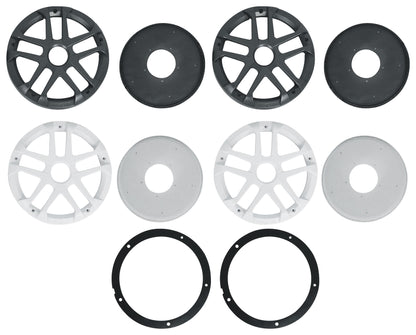 2) Memphis Audio MXA80L 120w 8" Marine Boat White Wakeboard Tower Speakers w/LED