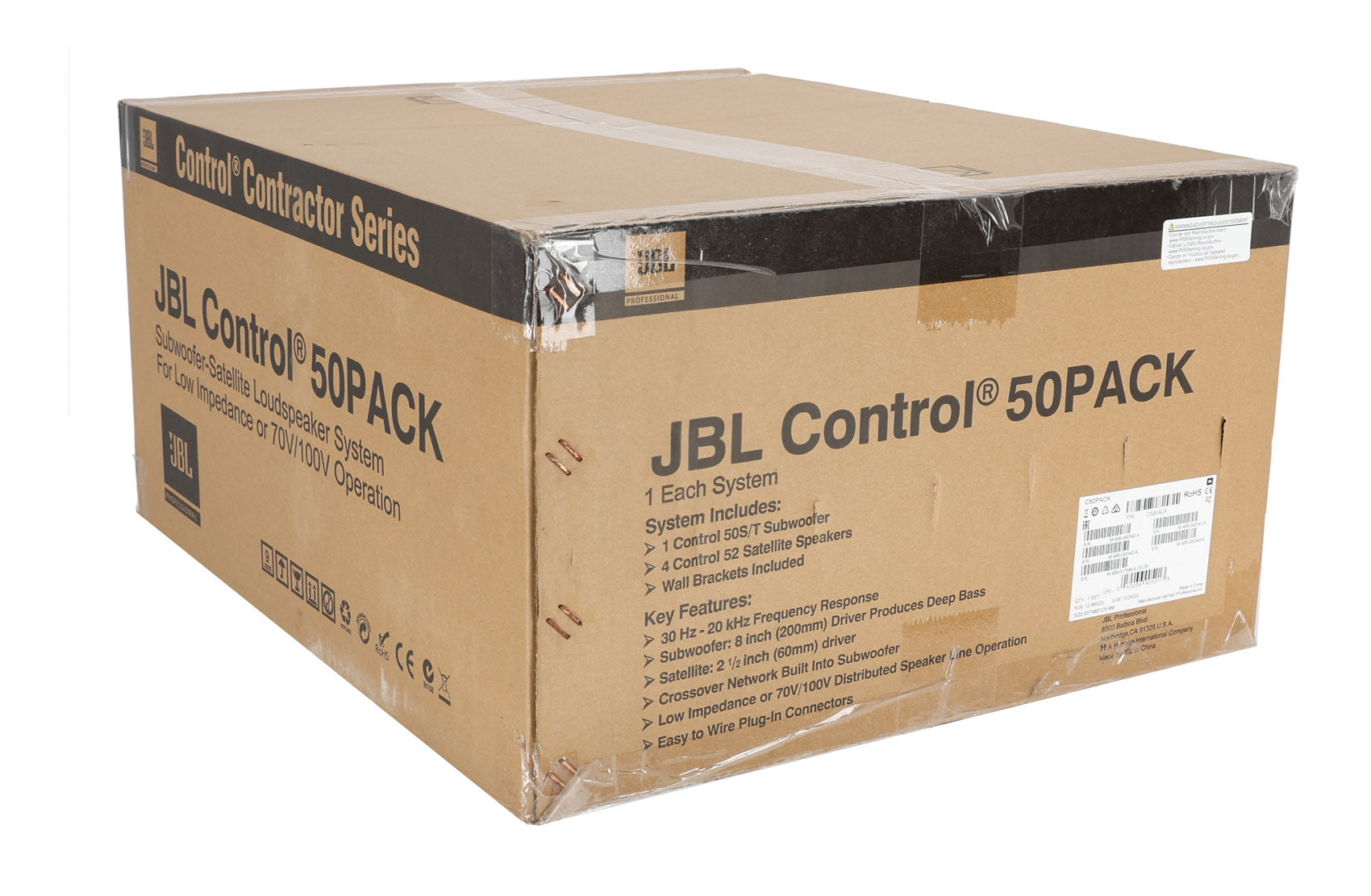 C50PACK Sub + Control 26CT 4-Pack + RCS350-6 Amplifier Bundle