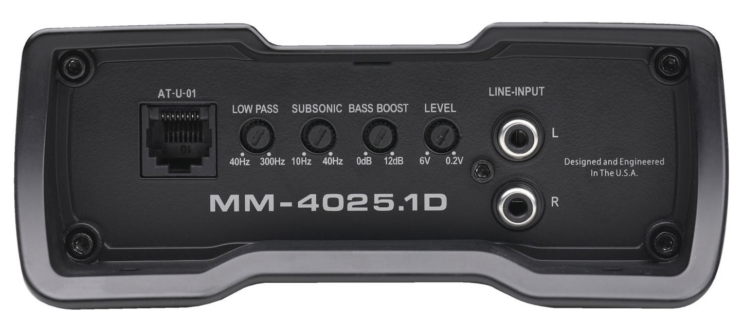 Autotek MM-4025.1D 4000 Watt 1 Ohm Mono Amplifie+Bass Remote+Amp Wire Kit