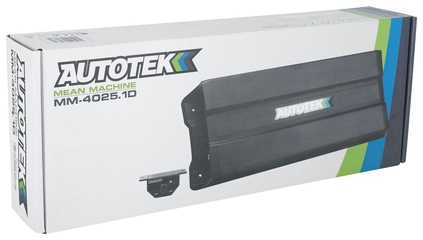 Autotek MM-4025.1D 4000 Watt 1 Ohm Mono Amplifie+Bass Remote+Amp Wire Kit