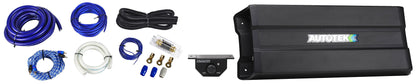 Autotek MM-4025.1D 4000 Watt 1 Ohm Mono Amplifie+Bass Remote+Amp Wire Kit