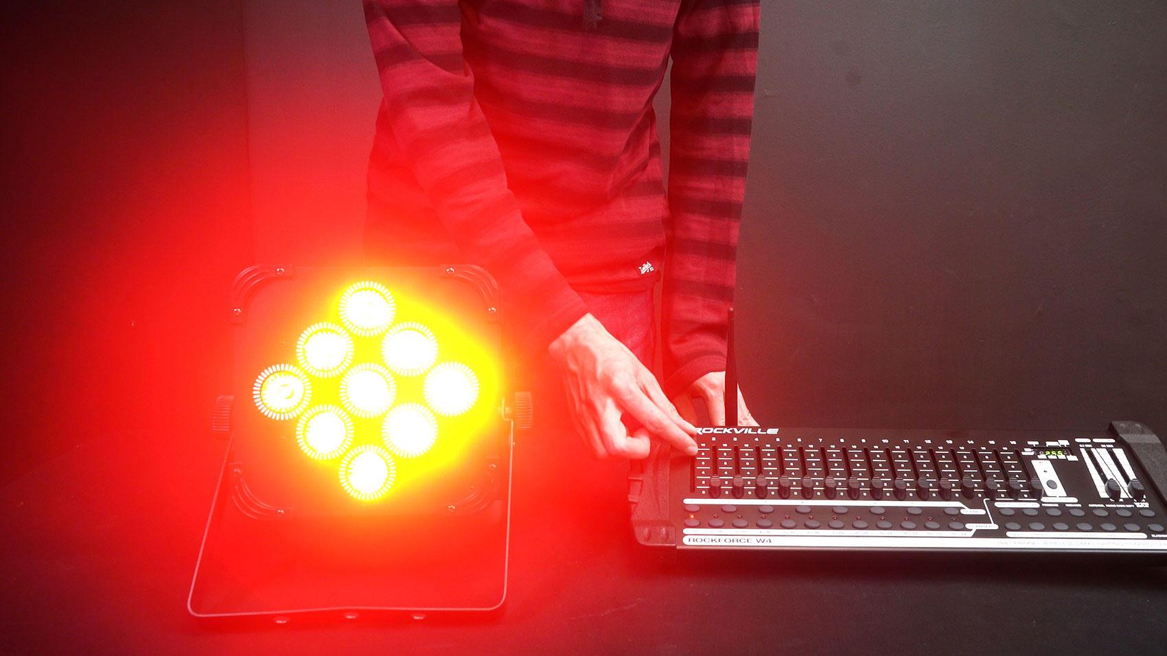 ROCK SABER White 8-Pack + ROCKFORCE W4 DMX Controller Bundle