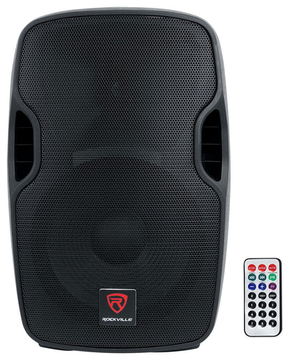 BPA12 12" Speakers 2-Pack + Mixer + Stands + Wired Mic Bundle