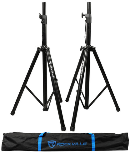 BPA12 12" Speakers 2-Pack + Mixer + Stands + Wired Mic Bundle