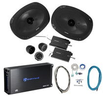 KICKER 46CSS694 6x9" 900w Car Component Speakers CSS69+2-Channel Amplifier+Wires