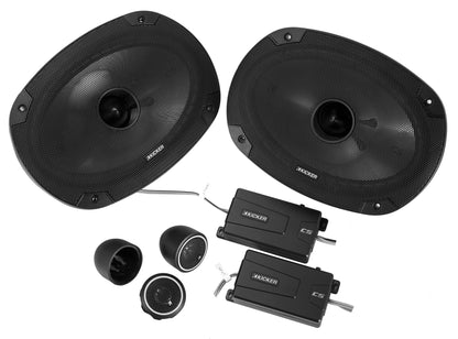 KICKER 46CSS694 6x9" 900w Car Component Speakers CSS69+2-Channel Amplifier+Wires