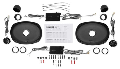KICKER 46CSS694 6x9" 900w Car Component Speakers CSS69+2-Channel Amplifier+Wires