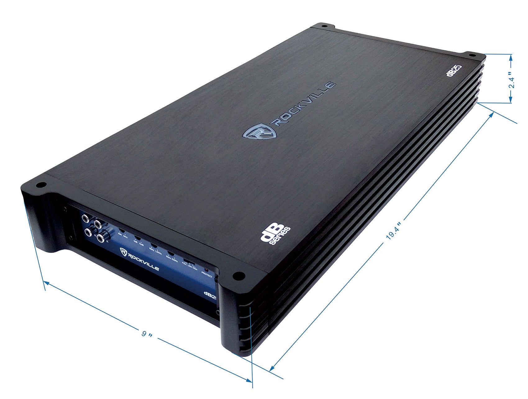 dB25 2-Channel Amplifier + 4 AWG Amp Kit Bundle