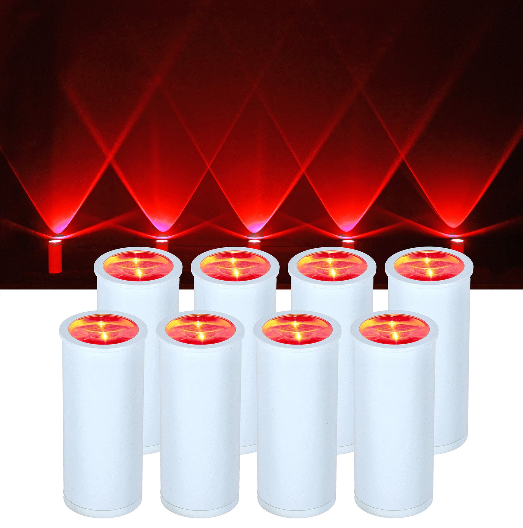 8 PACK MINI HALO WHITE