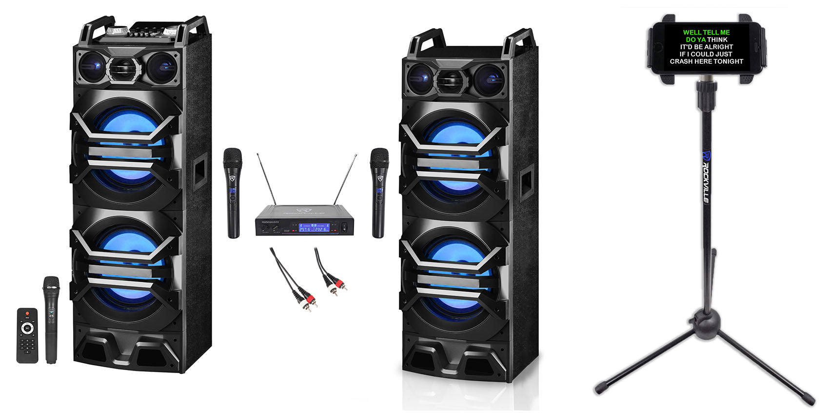 BS10TOWER  Karaoke System with Wireless Microphones