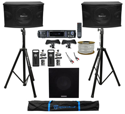 KPS10 Karaoke Speakers 1-Pair + RPA60BT Amplifier Bundle