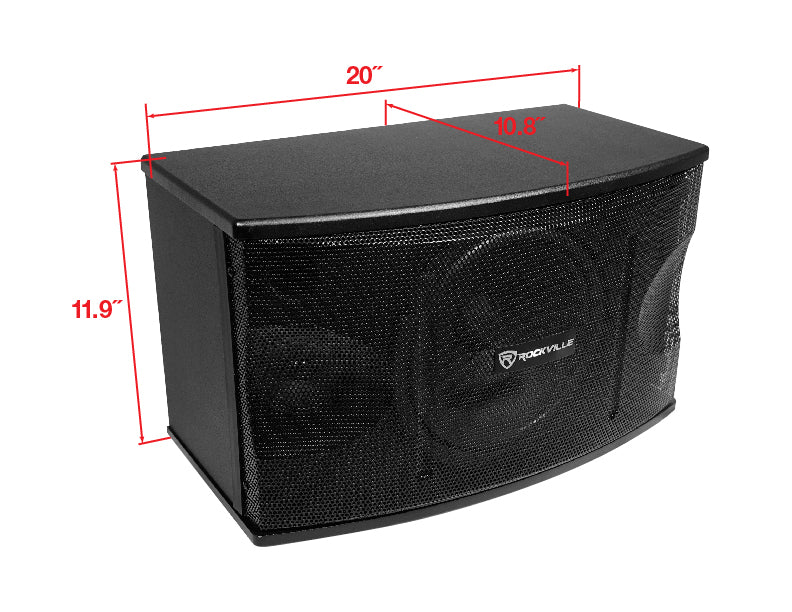 KPS10 Karaoke Speakers 1-Pair + RPA60BT Amplifier Bundle