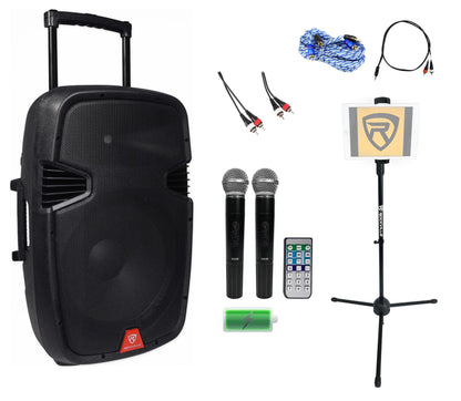 RAM15BT 15" Battery PA Karaoke Bundle