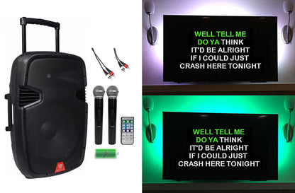 RAM15BT 15" Portable Karaoke System + RGB TV Backlight Bundle