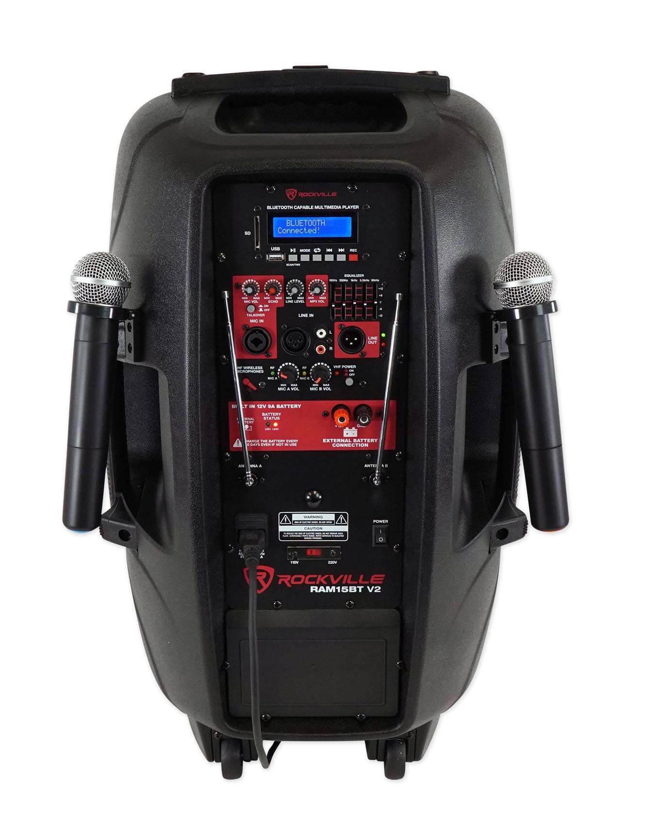 RAM15BT 15" Portable Karaoke System + RGB TV Backlight Bundle