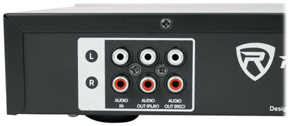 REQ20 Dual 10-Band EQ + RCDR10B 10' Dual RCA Cable Bundle