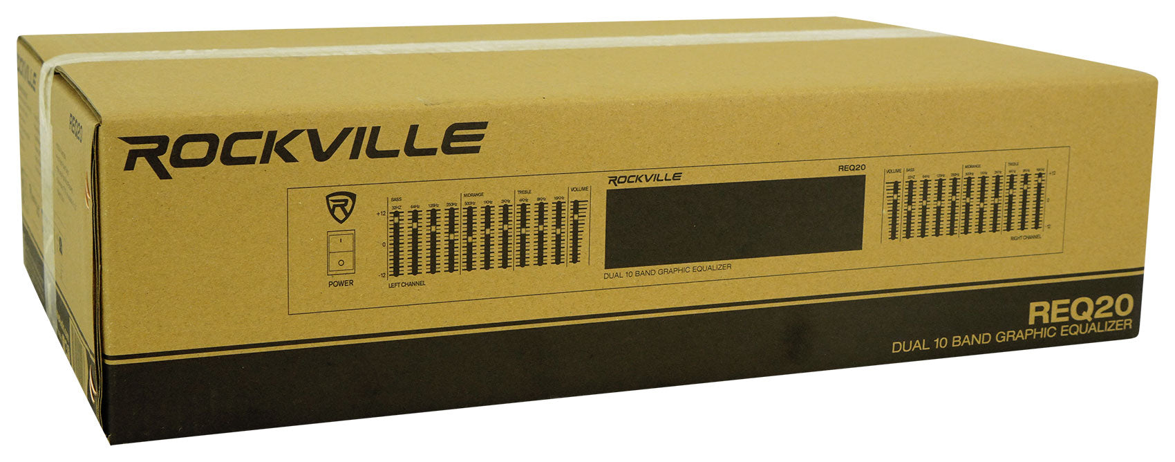 REQ20 Dual 10-Band EQ + RCDR10B 10' Dual RCA Cable Bundle