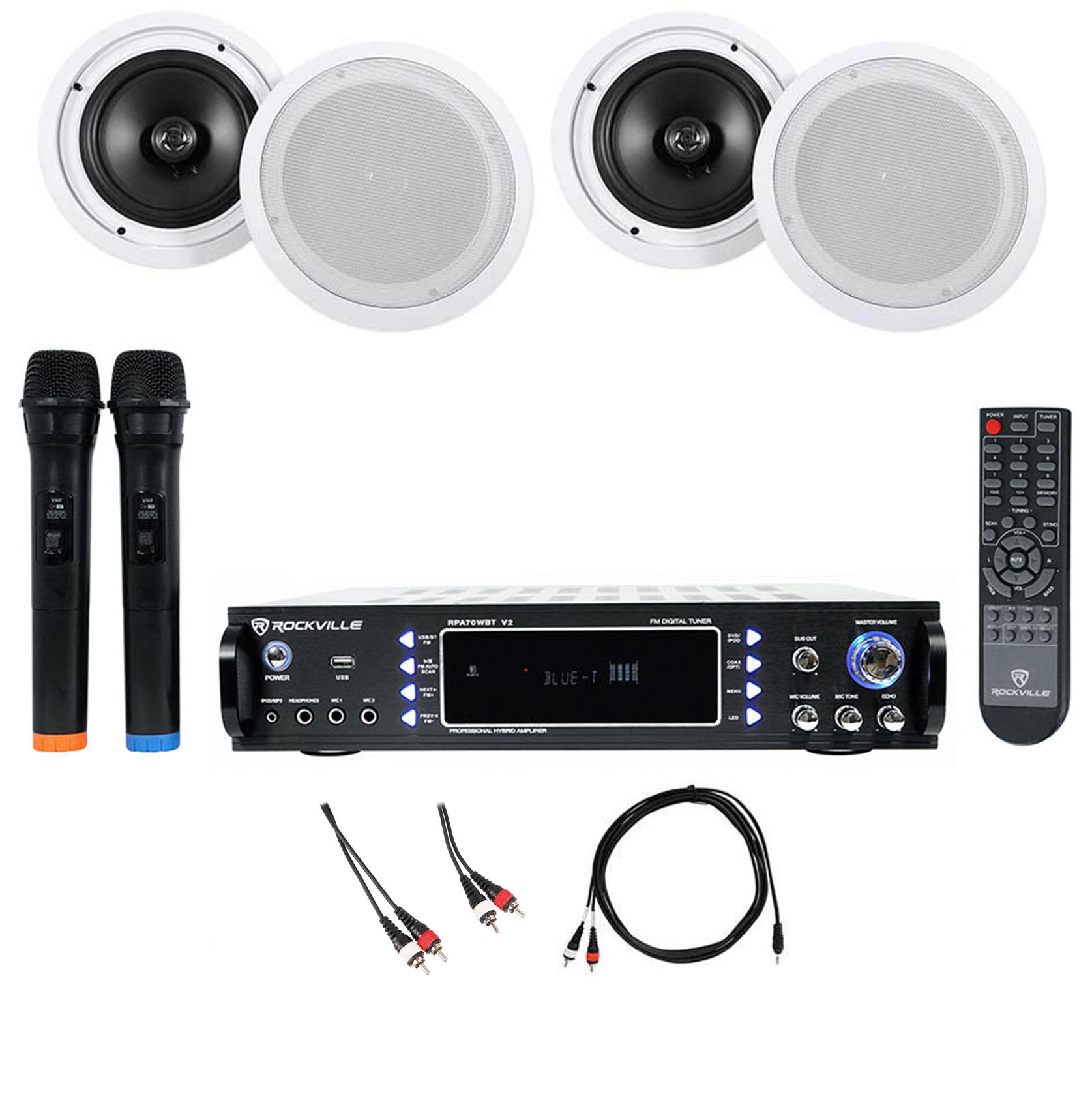 RPA70WBT 4-Pack + HC85 White In-Ceiling Speakers Bundle