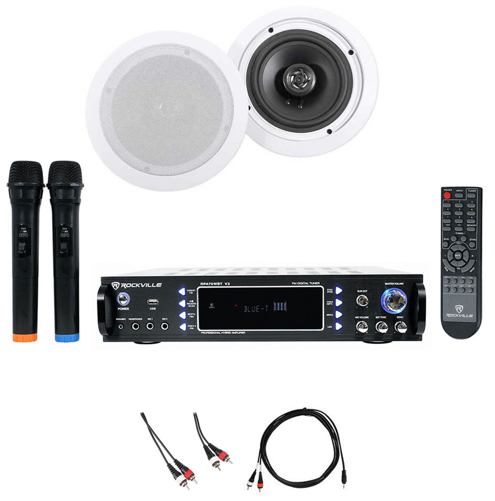 RPA70WBT + HC655 White Ceiling Speakers Bundle