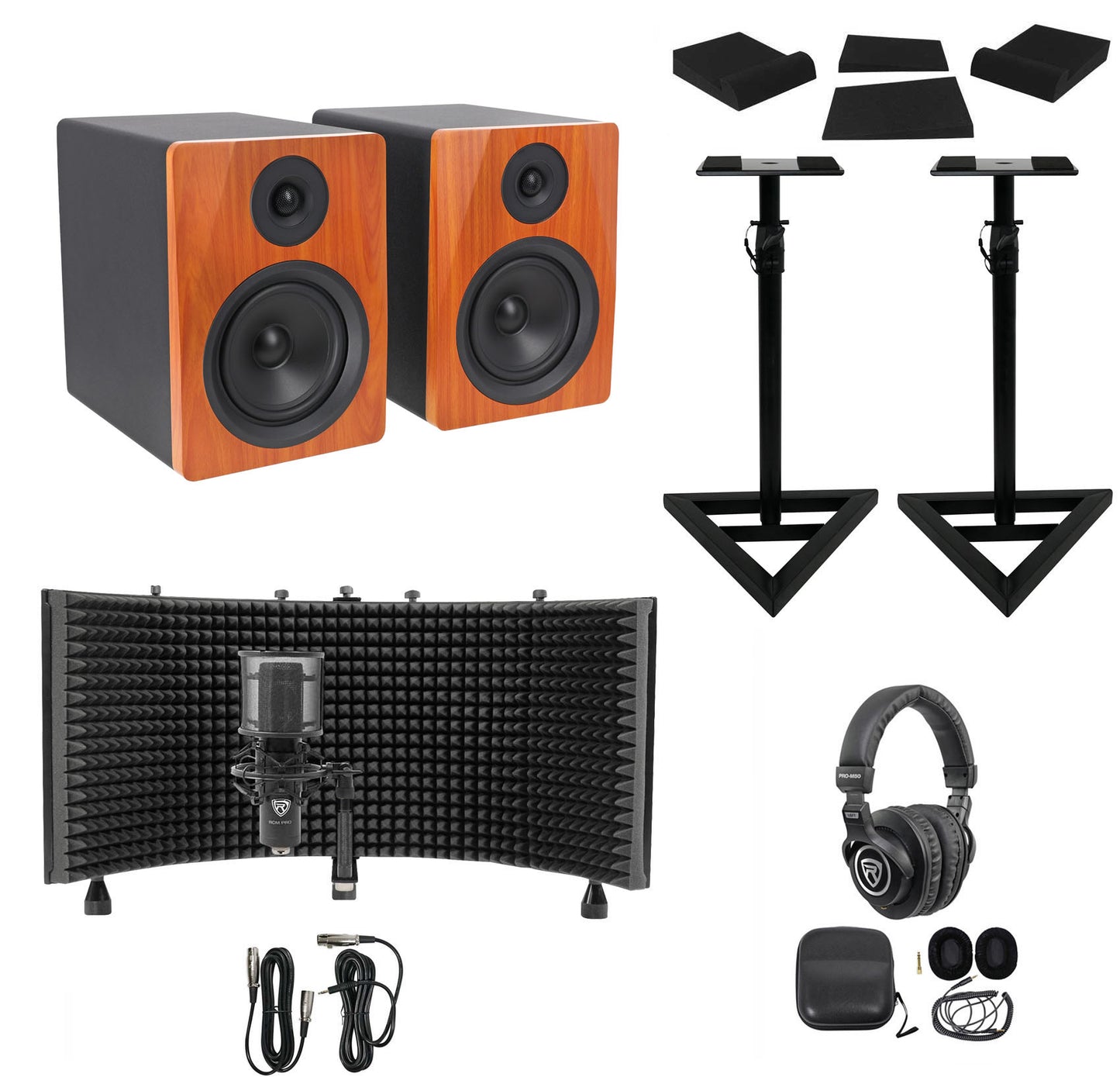 APM5C Classic Wood + RVSM1 Stands + RCM PRO Mic Bundle