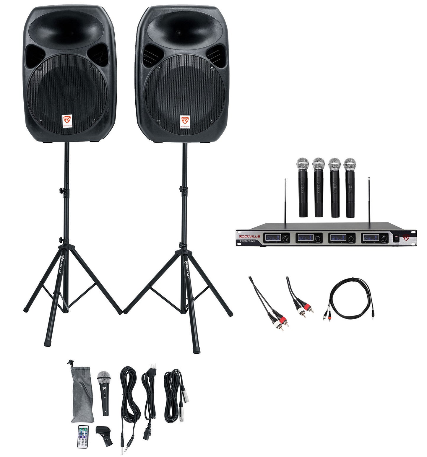 RPG122K Karaoke Bundle with 4 Wireless Microphones