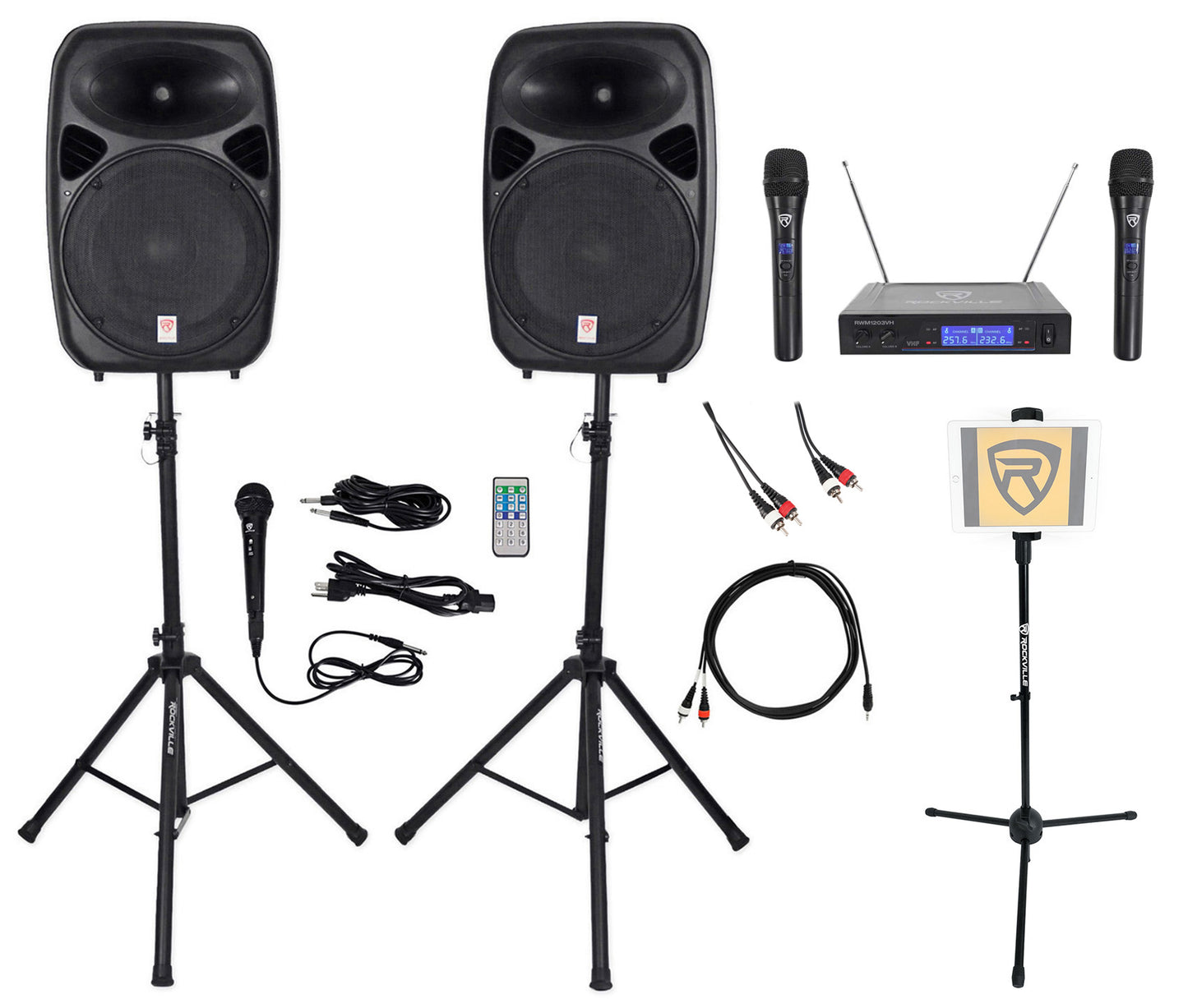 RPG152K Karaoke Bundle with Wireless Microphones and Tablet Stand