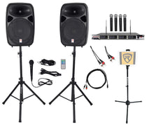 RPG152K Karaoke Bundle with 4 Wireless Microphones and Tablet Stand