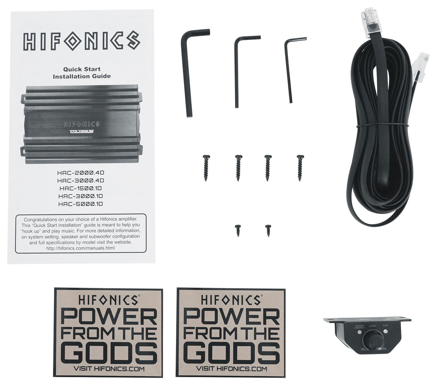 Hifonics HAC-5000.1D 5000 Watt Amplifier 1 Ohm Class D Car Amp + OFC Wire Kit