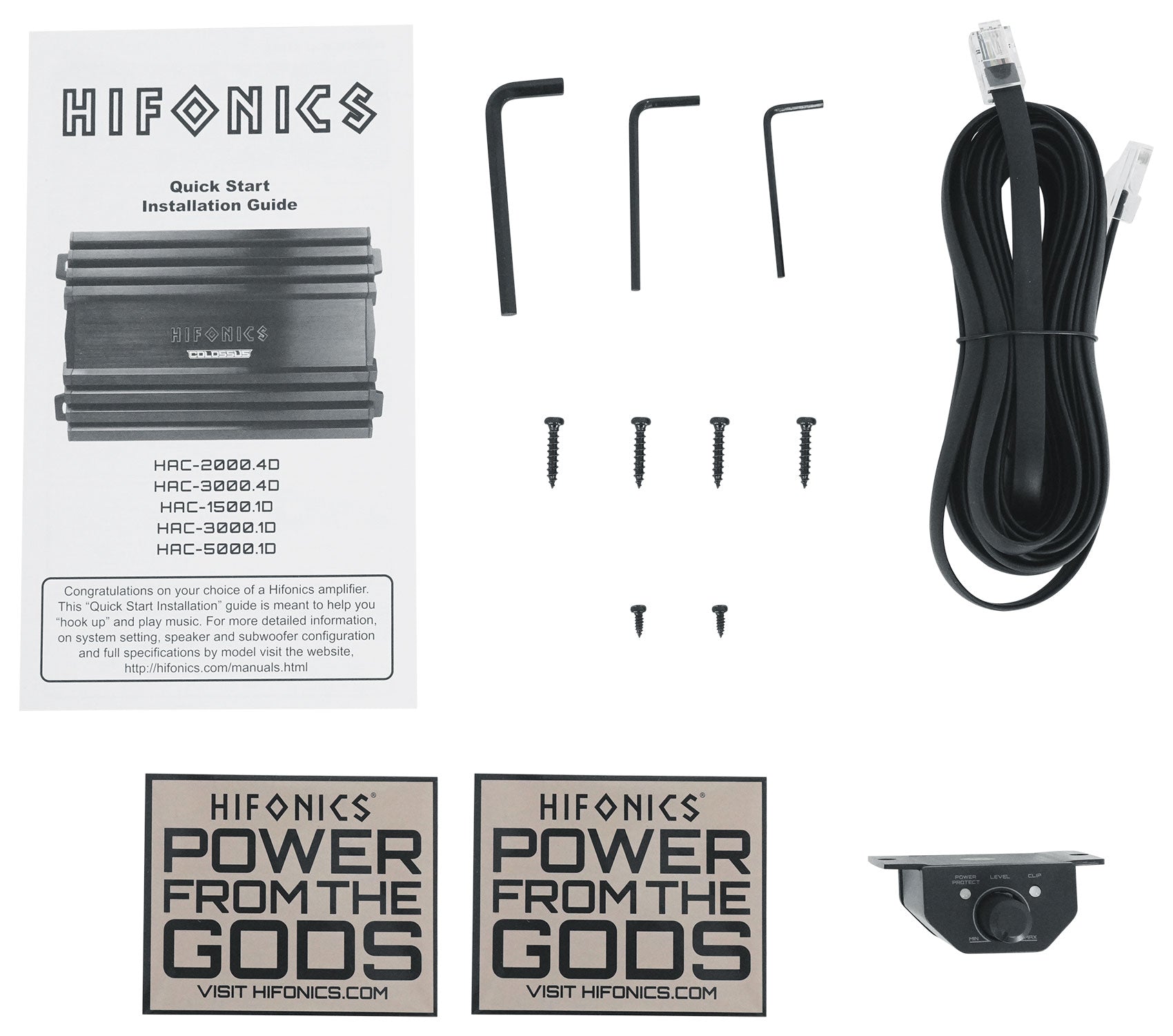 Hifonics HAC-5000.1D 5000 Watt Amplifier 1 Ohm Class D Car Amp + OFC Wire Kit
