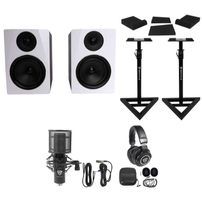 APM6W White + RVSM1 Stands + Pads Bundle