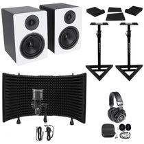 APM6W White + RVSM1 Stands + RCM PRO Mic Bundle