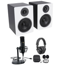 APM6W White + Solo-Cast Pro USB Mic Bundle