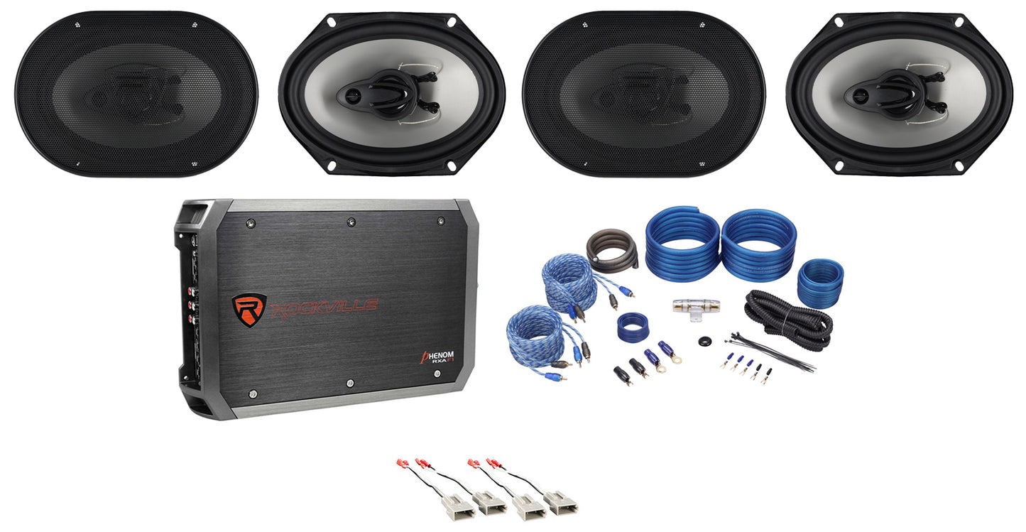 RV68.3A 6x8 Speakers 2-Pack + 4-Channel Amplifier Bundle