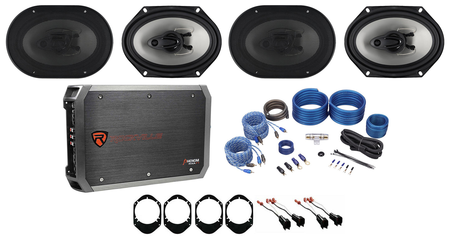RV68.3A 6x8" Speakers 2-Pack + RXA-F1 Amplifier Bundle