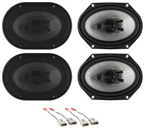 RV68.3A 6x8 Car Speakers 2-Pack + Ford Speaker Harness Bundle