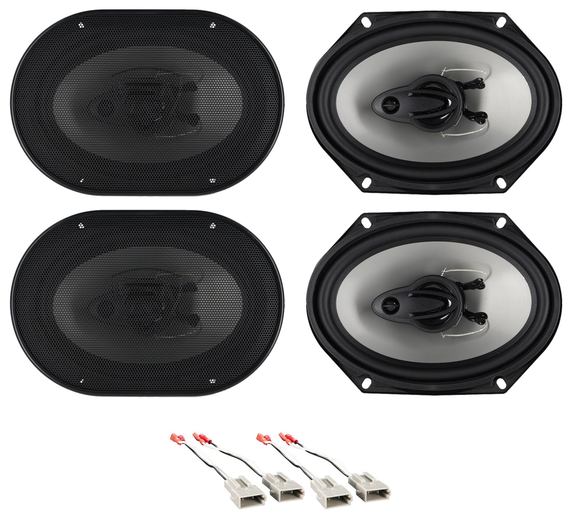 RV68.3A 6x8" Speakers 2-Pack + Ford Harness Bundle