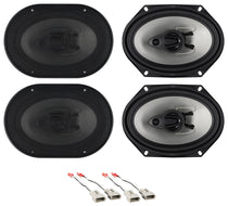 RV68.3A 6x8 Car Speakers 2-Pack + Ford Speaker Harness Bundle