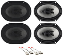 RV68.3A 6x8 Car Speakers 2-Pack + Ford Speaker Harness Bundle