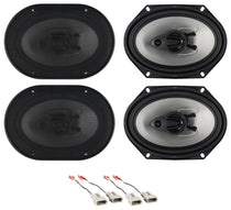RV68.3A 6x8 Car Speakers 2-Pack + Ford Speaker Harness Bundle