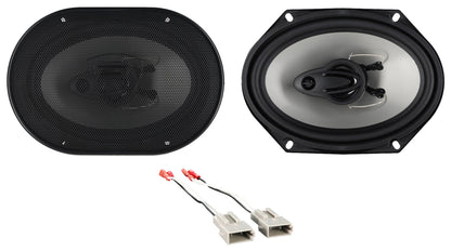RV68.3A 6x8 Car Speakers + Ford Speaker Harness Bundle