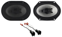 RV68.3A 6x8 Car Speakers 2-Pack + Ford Speaker Harness Bundle