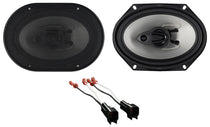 RV68.3A 6x8 Car Speakers 2-Pack + Ford Speaker Harness Bundle